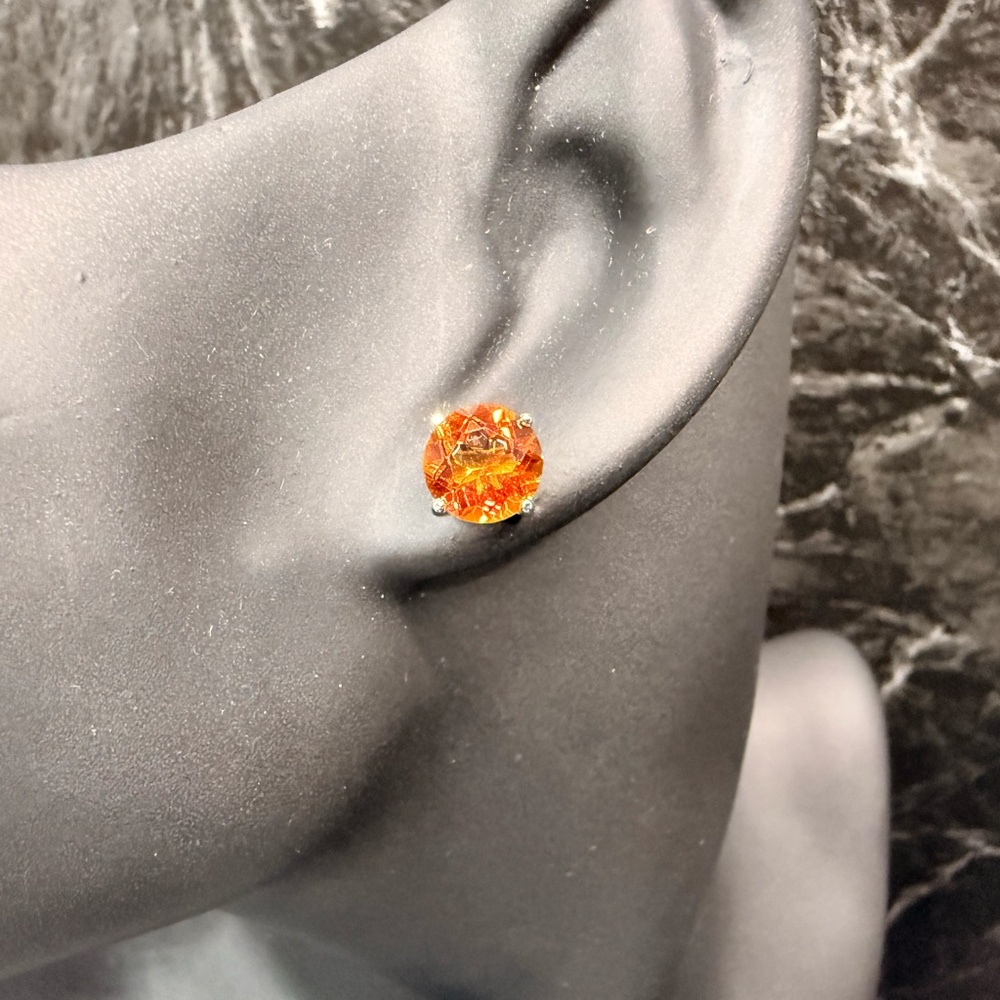 Orange Stud Earrings